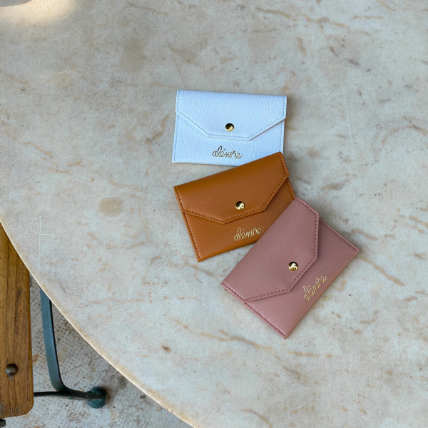 Porte-cartes Bouton d’or camel