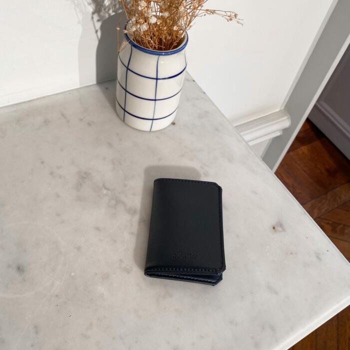 Hibiscus Porte-cartes bleu Marine Alénore