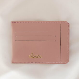 Portefeuille compact Jasmin vieux rose
