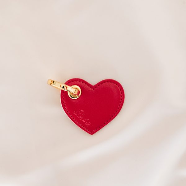 Porte-clés coeur rouge - rose