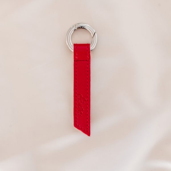 Porte-clés ruban rouge
