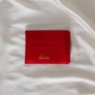Portefeuille compact Jasmin rouge Alénore maroquinerie végétale végane made in France