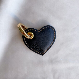 Alénore Maroquinerie végétale et végane fabriquée en France Porte-clès coeur Louise