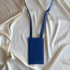 Pochette téléphone bleu roi Alénore Maroquinerie végétale, végan Fabriquée en France verso