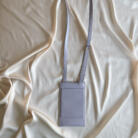 Pochette téléphone lilas Alénore Maroquinerie végétale, végan Fabriquée en France verso