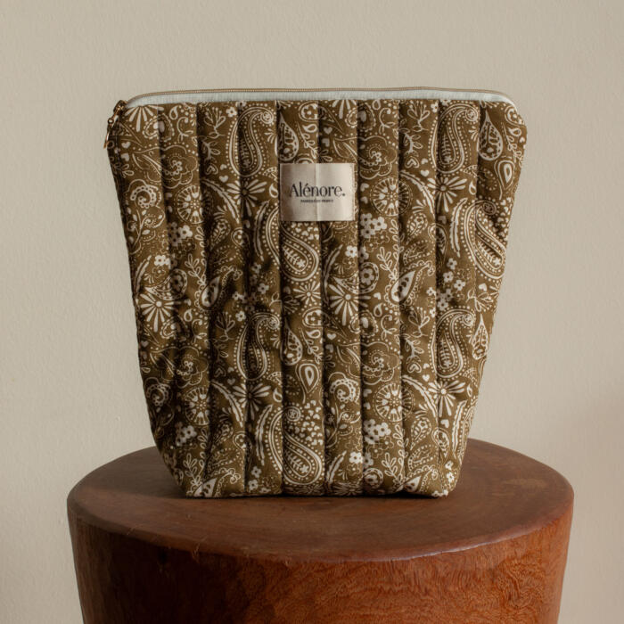 Pochette tissu Trapèze Paisley Alénore Maroquinerie