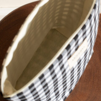 Pochette tissu Trapèze vichy Alénore Maroquinerie Int