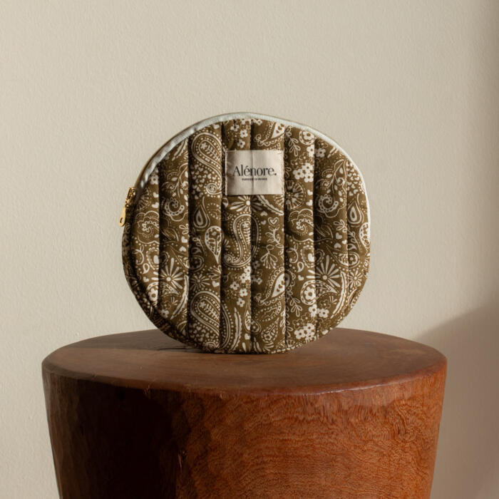 Pochette tissu ronde Paisley Alénore Maroquinerie Pochette tissu ronde Paisley Alénore Maroquinerie