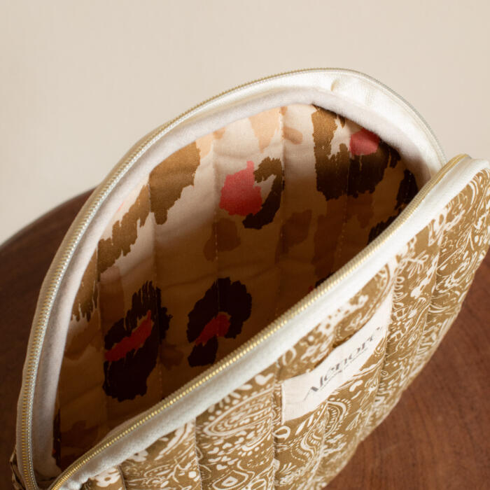 Pochette tissu ronde Paisley Alénore Maroquinerie int Pochette tissu ronde Paisley Alénore Maroquinerie int