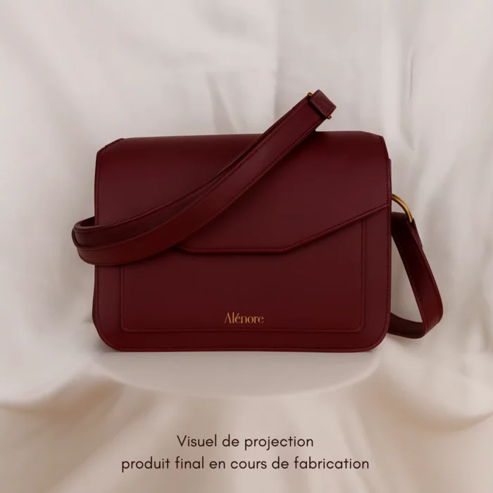 Maxi Pâquerette Bordeaux Maxi Pâquerette Bordeaux, sac végane en toile végétale fabriqué en France – Alénore