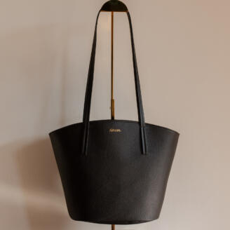 Mini Mimosa Noir grainé sac végane en toile végétale fabriqué en France – Alénore