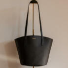 Mini Mimosa Noir grainé sac végane en toile végétale fabriqué en France – Alénore