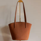 Mini Mimosa Nubuck Cognac sac végane en toile végétale fabriqué en France – Alénore